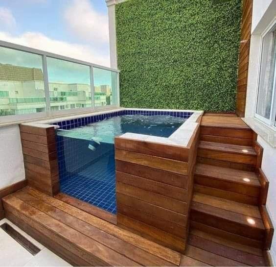Outdoor spa installation