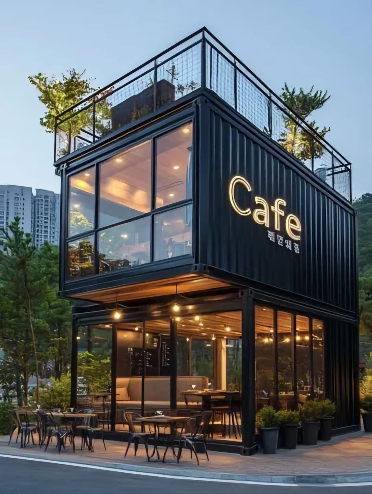 Commercial café construction